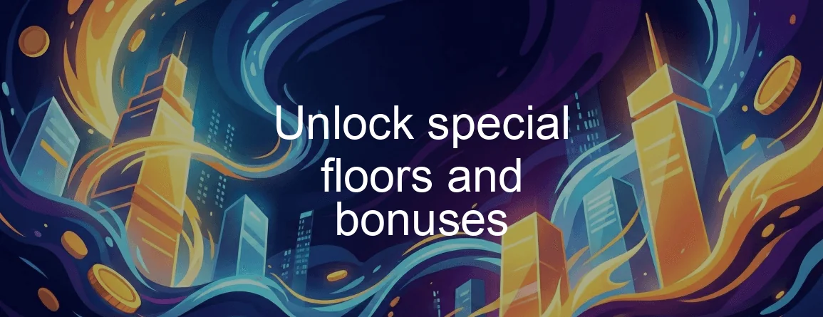 Special floors and what they add to your bet Frozen and Temple special floors glowing in a Tower Rush tower